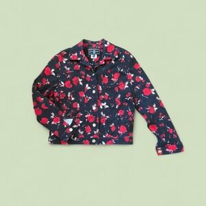ST.JOHN Foral Roses Maximalist Dopamine Extra Preppy Cotton Jacket sz SMP